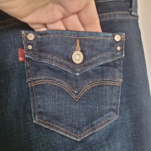 Levi's 505 Straightleg Dark Wash Jeans Women's Size 10 - Picture 5 of 10